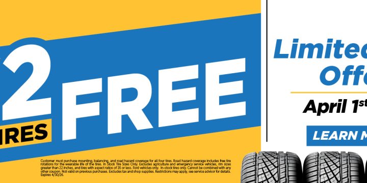 Buy 2 Tires Get 2 Free